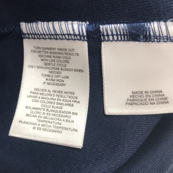 Jones New York Signature Women’s Medium Sporty Pullover Top Navy Blue - Picture 7 of 9